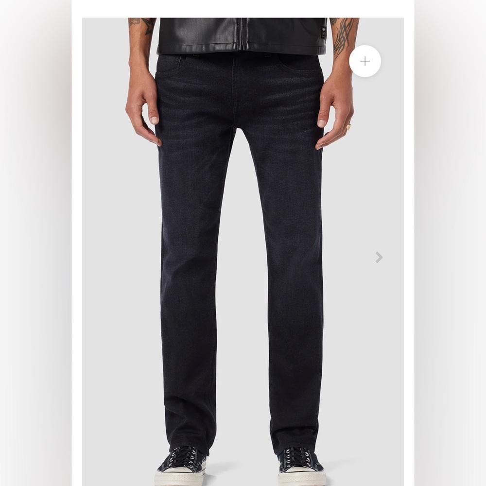 Men’s Hudson Jeans Jeans | Hudson Black Button-Fly Classic Straight Jeans|